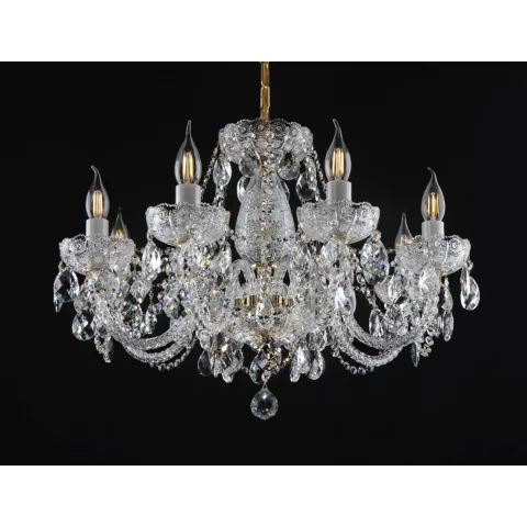 Candelabru Cristale, Sticla, Bohemia, E14, EL010692801, Crystal