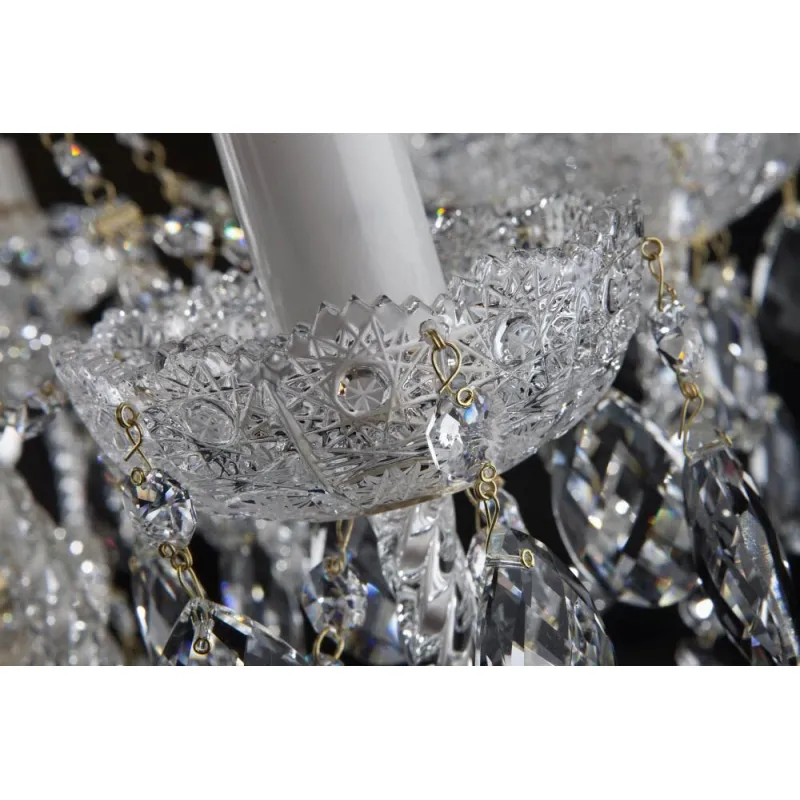 Candelabru Cristale, Sticla, Bohemia, E14, EL010692801, Crystal