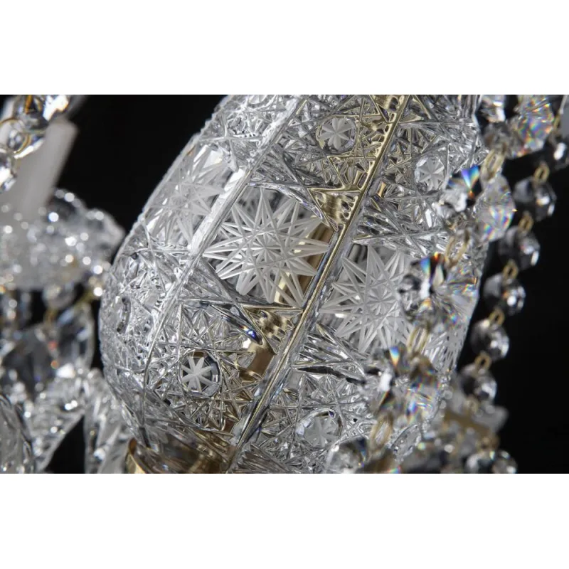 Candelabru Cristale, Sticla, Bohemia, E14, EL010692801, Crystal