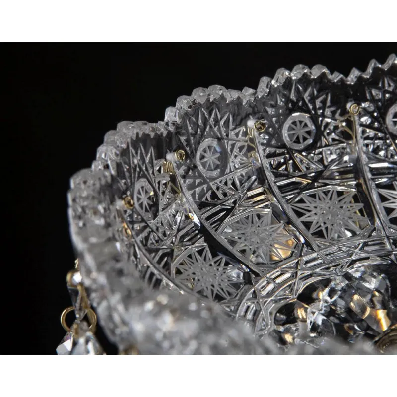 Candelabru Cristale, Sticla, Bohemia, E14, EL010692801, Crystal