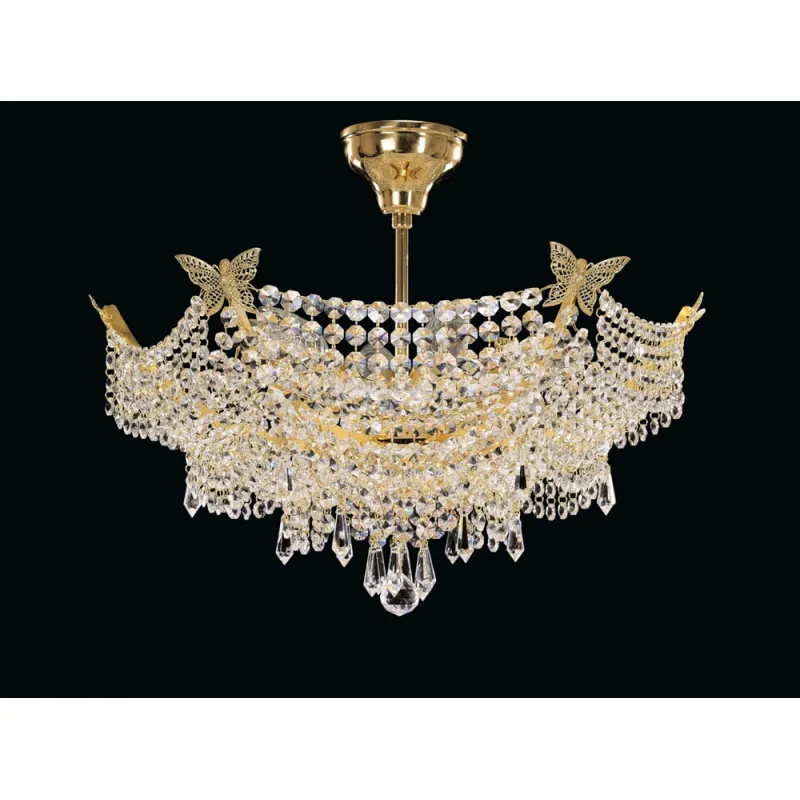 Candelabru Cristale, Brilliant Nickel, Bohemia, E14, EL010702605, Crystal