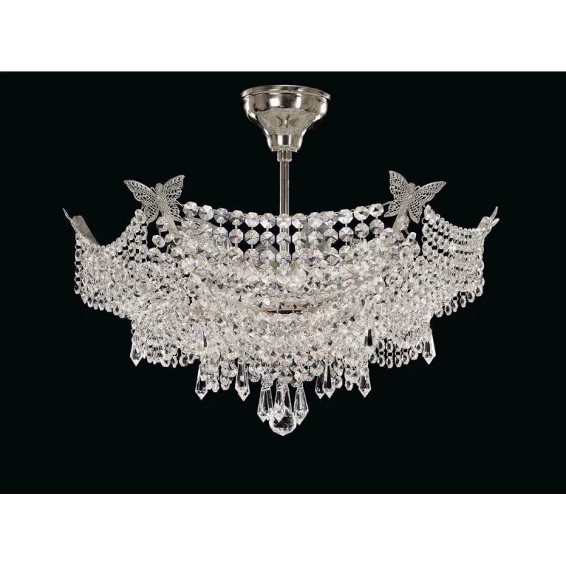 Candelabru Cristale, Brilliant Nickel, Bohemia, E14, EL010702605, Crystal