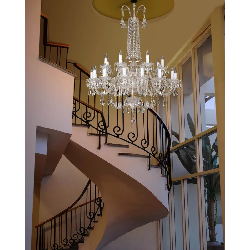 Candelabru Cristale, large, Bohemia, E14, EL01074416+802, Crystal