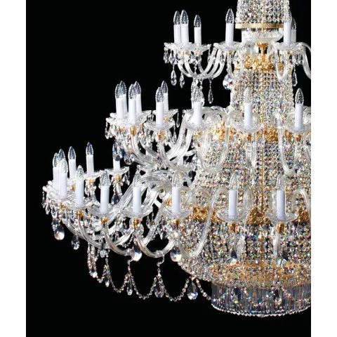 Candelabru Cristale, large, Bohemia, E14, EL01074460+2002, Crystal