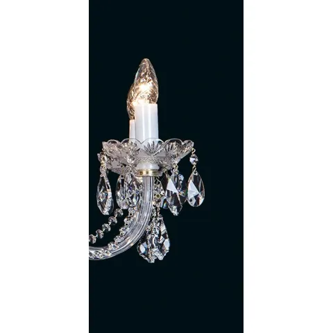 Candelabru Cristale, Sticla, Bohemia, E14, EL0107448+302, Crystal