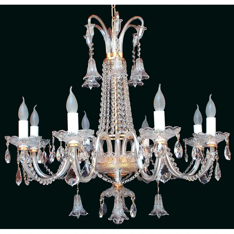Candelabru Cristale, Sticla, Bohemia, E14, EL010744802, Crystal