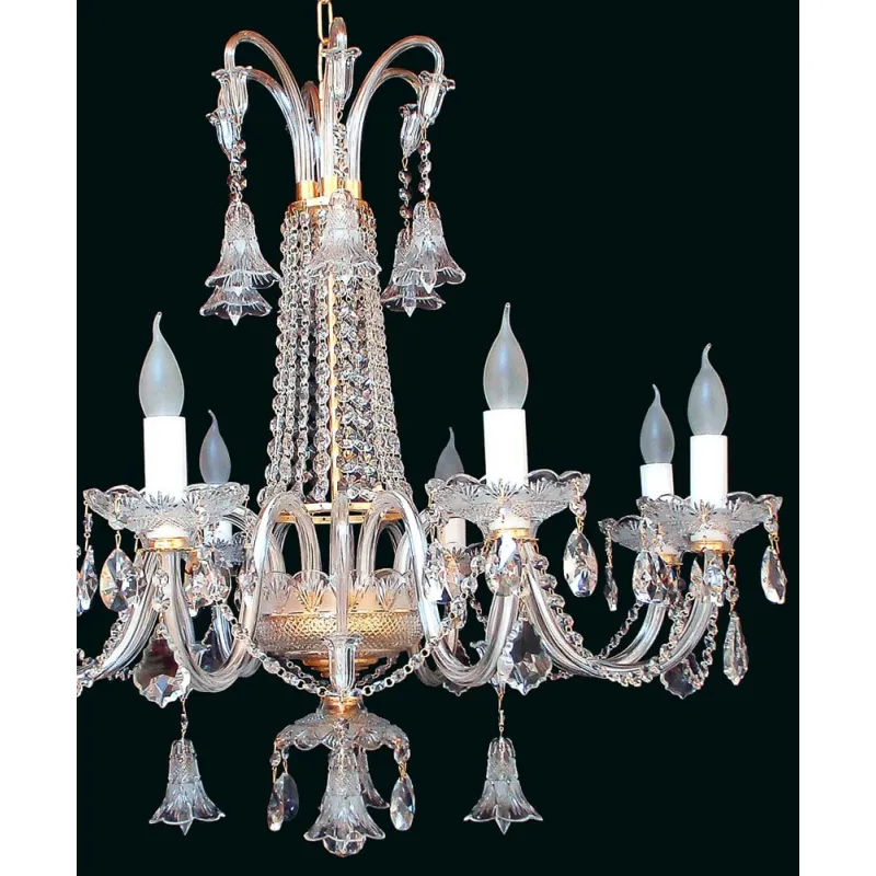 Candelabru Cristale, Sticla, Bohemia, E14, EL010744802, Crystal