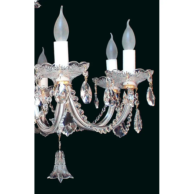 Candelabru Cristale, Sticla, Bohemia, E14, EL010744802, Crystal