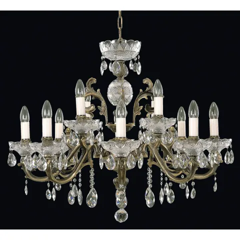 Candelabru Alama, Cristale, Bohemia, E14, EL0108501201PT, Crystal