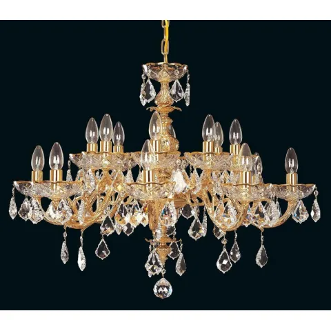 Candelabru Alama, Cristale, Bohemia, E14, EL0108571604kov, Crystal