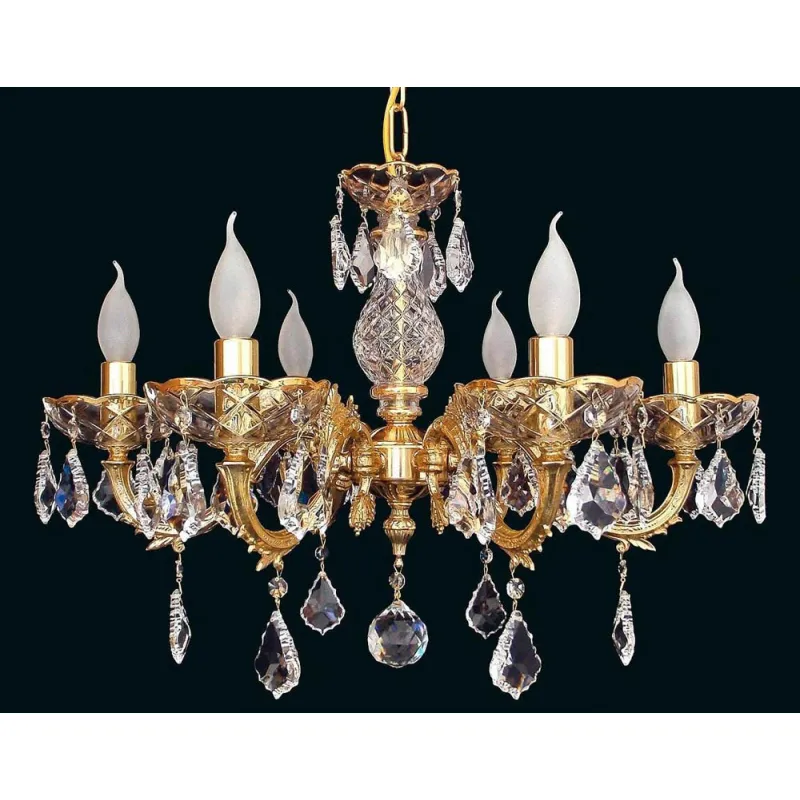 Candelabru Alama, Cristale, Bohemia, E14, EL010857604, Crystal