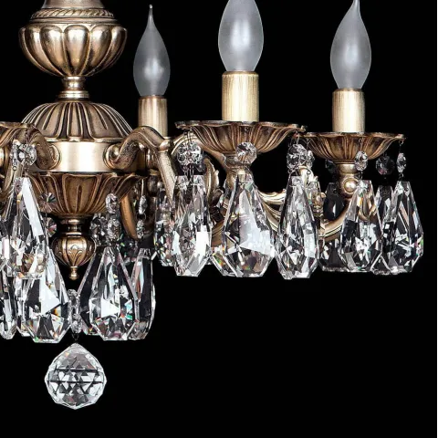 Candelabru Alama, Cristale, Bohemia, E14, EL010860609PT, Crystal