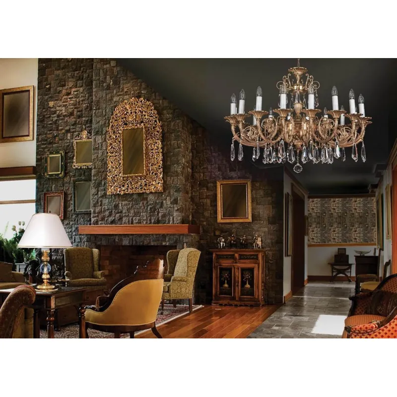 Candelabru Cristale, Bohemia, E14, EL0108611809, Crystal