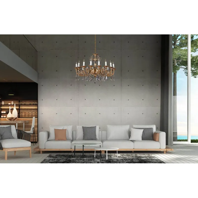 Candelabru Cristale, Bohemia, E14, EL0108611809, Crystal