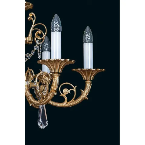 Candelabru Alama, Cristale, Bohemia, E14, EL0108616091, Crystal