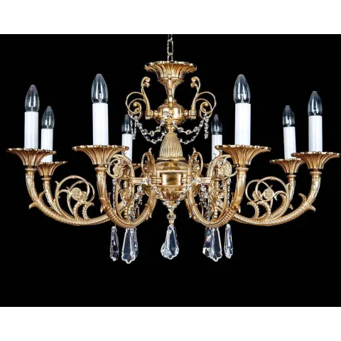 Candelabru Alama, Cristale, Bohemia, E14, EL0108618091, Crystal