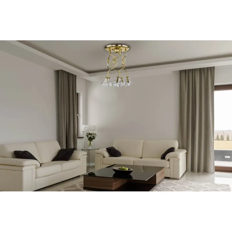 Candelabru Cristale, Bohemia, E14, L-010TUL-04, Crystal