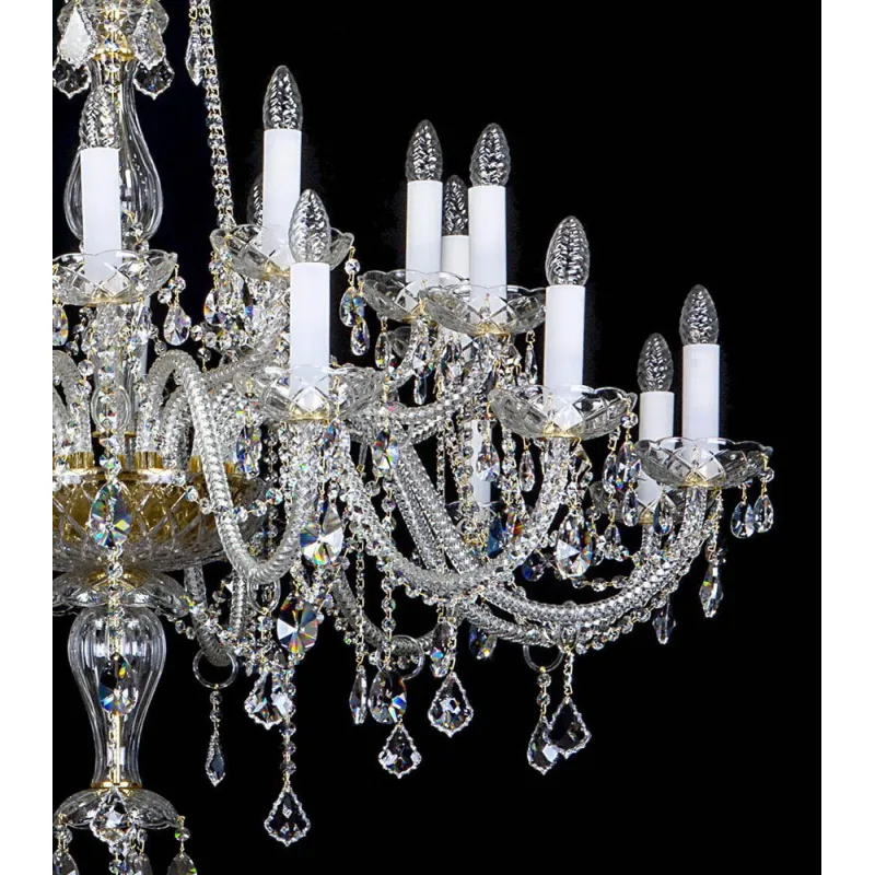 Candelabru Cristale, Large, Bohemia, E14, L001001CE, Crystal