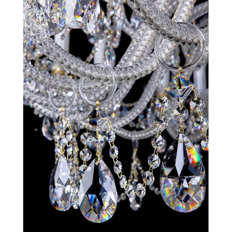 Candelabru Cristale, Bohemia, E14, L001005CE, Crystal