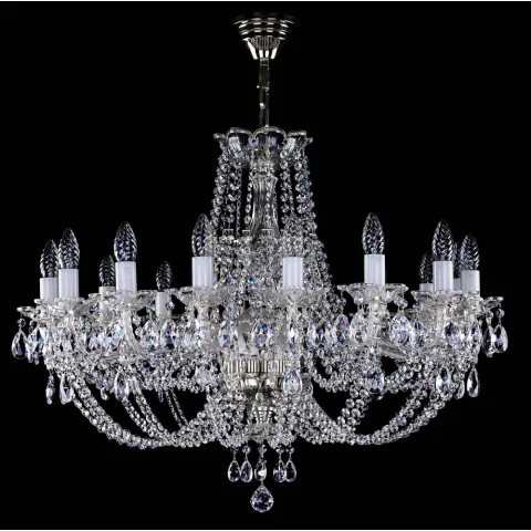 Candelabru Cristale, Sticla, Bohemia, E14, L001021CE, Crystal
