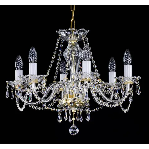 Candelabru Cristale, Sticla, Bohemia, E14, L001030CE, Crystal