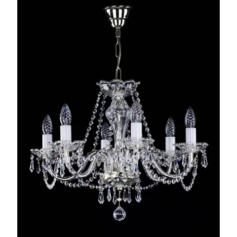 Candelabru Cristale, Sticla, Bohemia, E14, L001030CE, Crystal