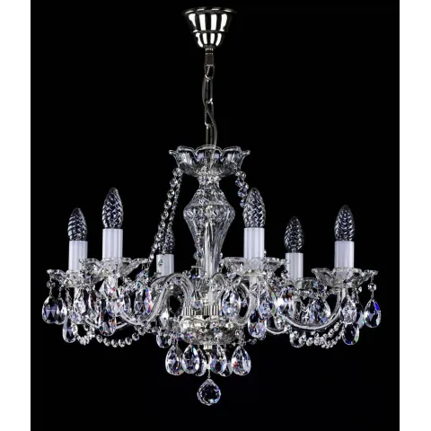 Candelabru Cristale, Sticla, Bohemia, E14, L001032CE, Crystal