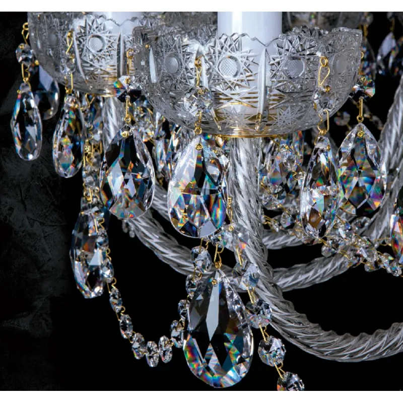 Candelabru Cristale, lux, Bohemia, E14, L001033CLN, Crystal