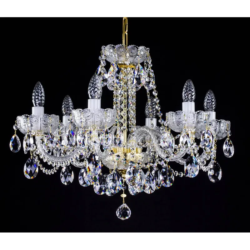 Candelabru Cristale, Bohemia, E14, L001035CLN, Crystal