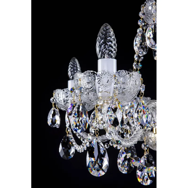 Candelabru Cristale, Bohemia, E14, L001035CLN, Crystal