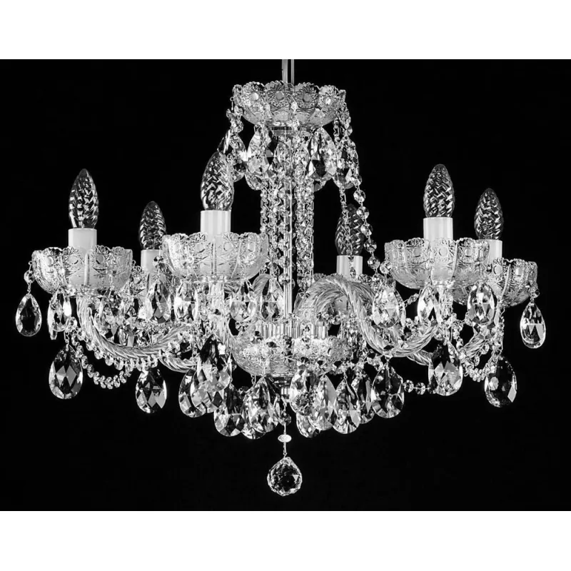 Candelabru Cristale, Bohemia, E14, L001035CLN, Crystal