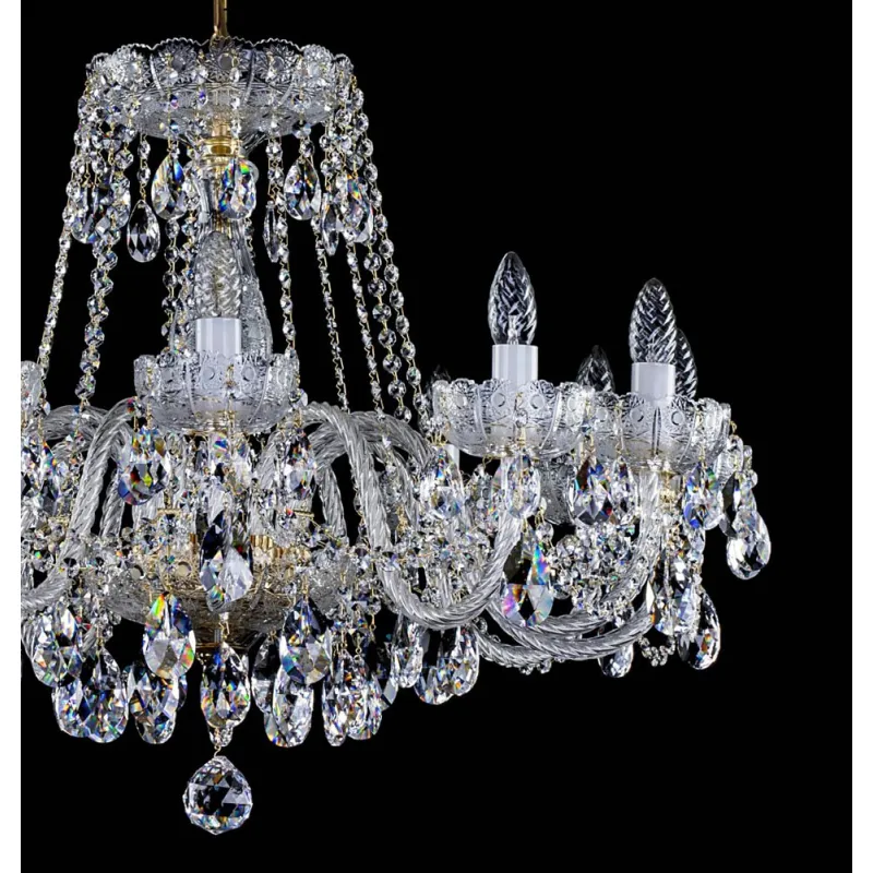 Candelabru Cristale, lux, Bohemia, E14, L001036CE, Crystal