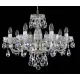 Candelabru Cristale, Sticla, Bohemia, E14, L001037CE, Crystal
