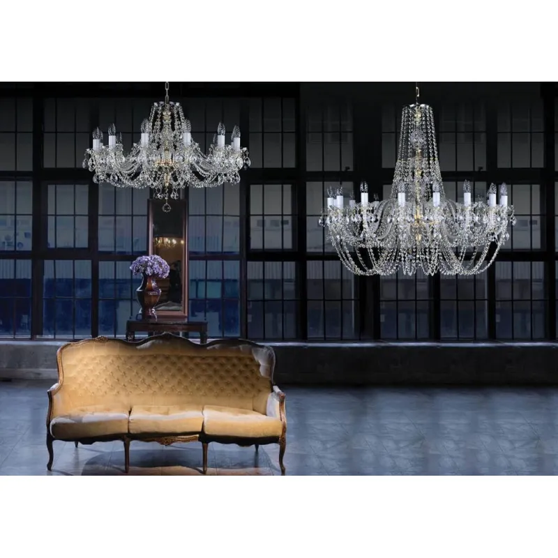 Candelabru Cristale, Bohemia, E14, L001038CLN, Crystal