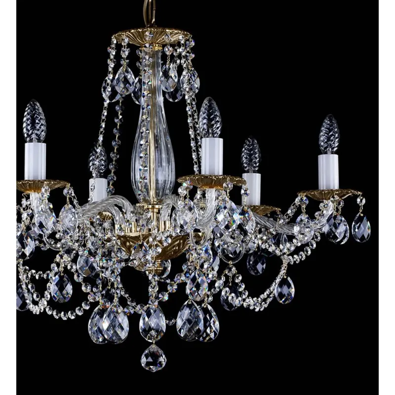 Candelabru Cristale, Bohemia, E14, L001077CE, Crystal