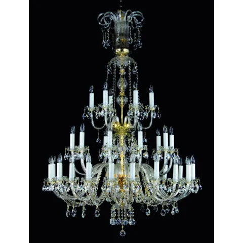 Candelabru Cristale, Large, Bohemia, E14, L00109001CE, Crystal