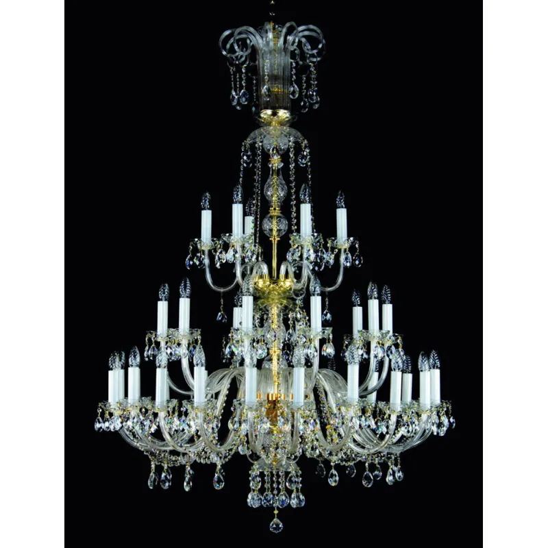 Candelabru Cristale, Large, Bohemia, E14, L00109001CE, Crystal