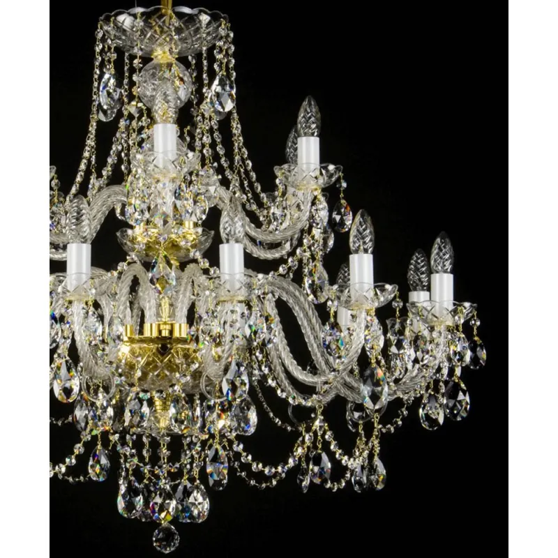 Candelabru Cristale, Bohemia, E14, L00109019CLN, Crystal