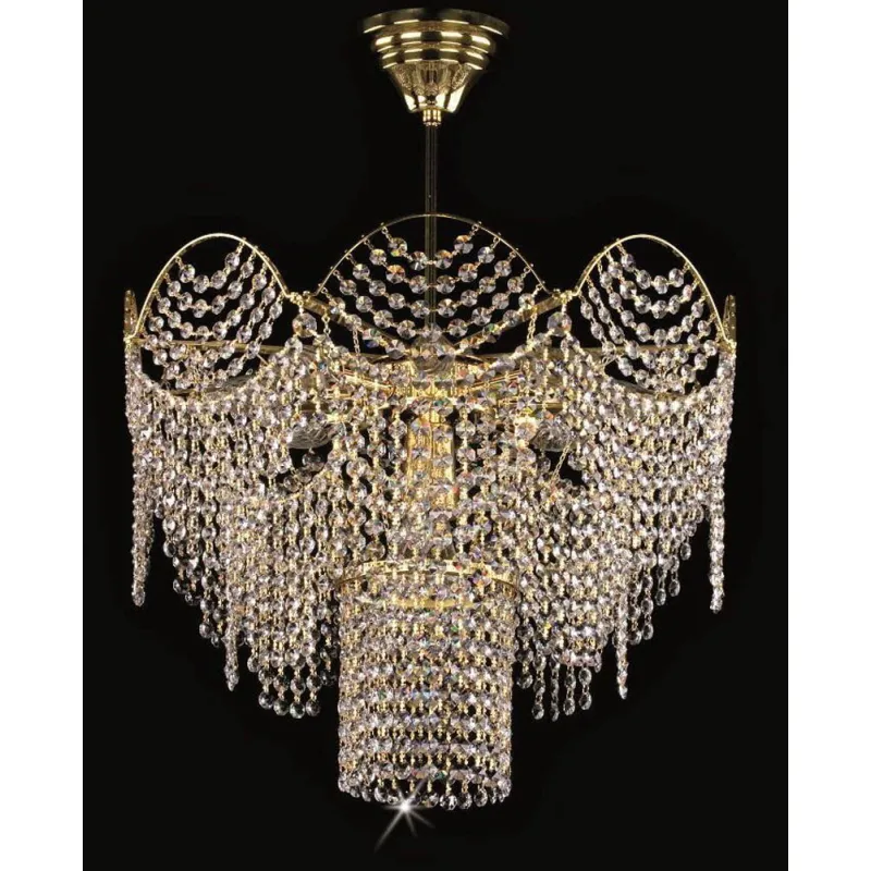 Plafoniera Cristale, with trimmings, Bohemia, E14, L00109085CE, Crystal