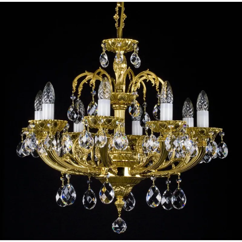 Candelabru Alama, Cristale, Bohemia, E14, L00109118CE, Crystal