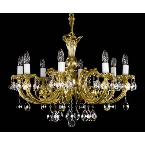 Candelabru Alama, Cristale, Bohemia, E14, L00109120CE, Crystal