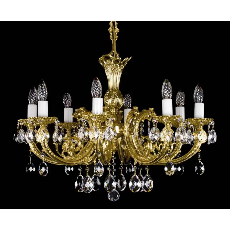 Candelabru Alama, Cristale, Bohemia, E14, L00109120CE, Crystal