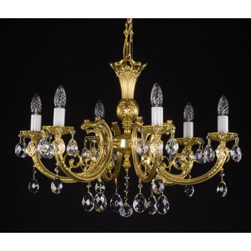 Candelabru Alama, Cristale, Bohemia, E14, L00109121CE, Crystal