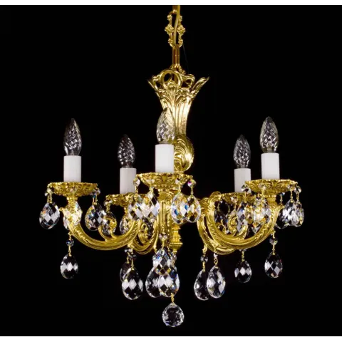 Candelabru Alama, Cristale, Bohemia, E14, L00109122CE, Crystal