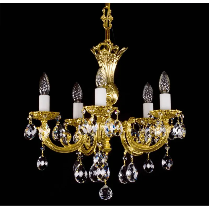 Candelabru Alama, Cristale, Bohemia, E14, L00109122CE, Crystal