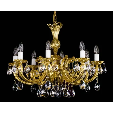 Candelabru Alama, Cristale, Bohemia, E14, L00109123CE, Crystal