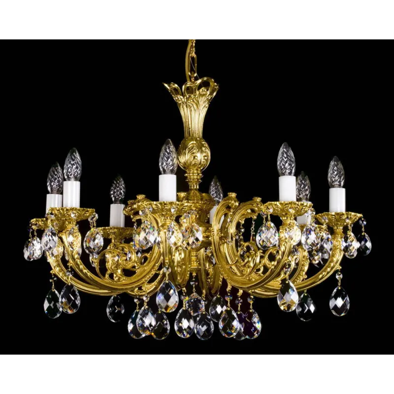 Candelabru Alama, Cristale, Bohemia, E14, L00109123CE, Crystal