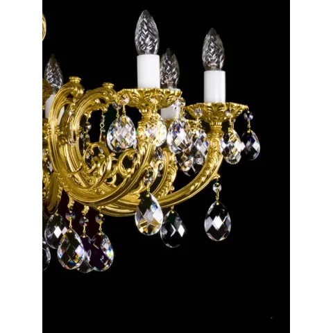 Candelabru Alama, Cristale, Bohemia, E14, L00109123CE, Crystal