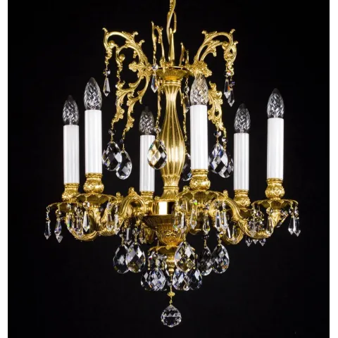 Candelabru Alama, Cristale, Bohemia, E14, L00109126CE, Crystal