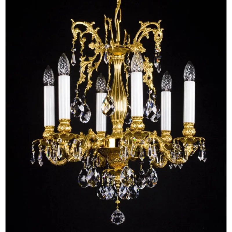 Candelabru Alama, Cristale, Bohemia, E14, L00109126CE, Crystal